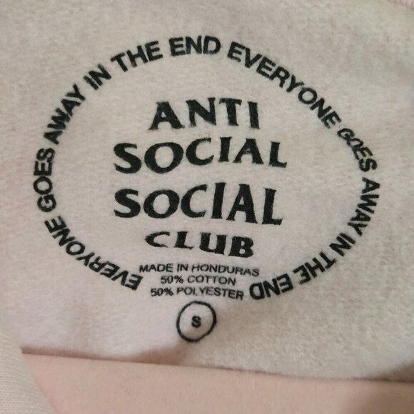 Anti Social Social Club Pink Rainbow Graphic Hoodie Size S - Picture 5 of 5